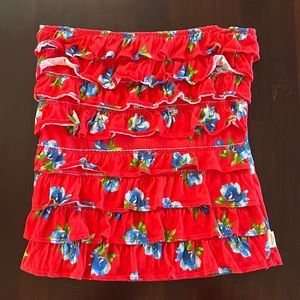 Gilly Hicks ruffled tube top